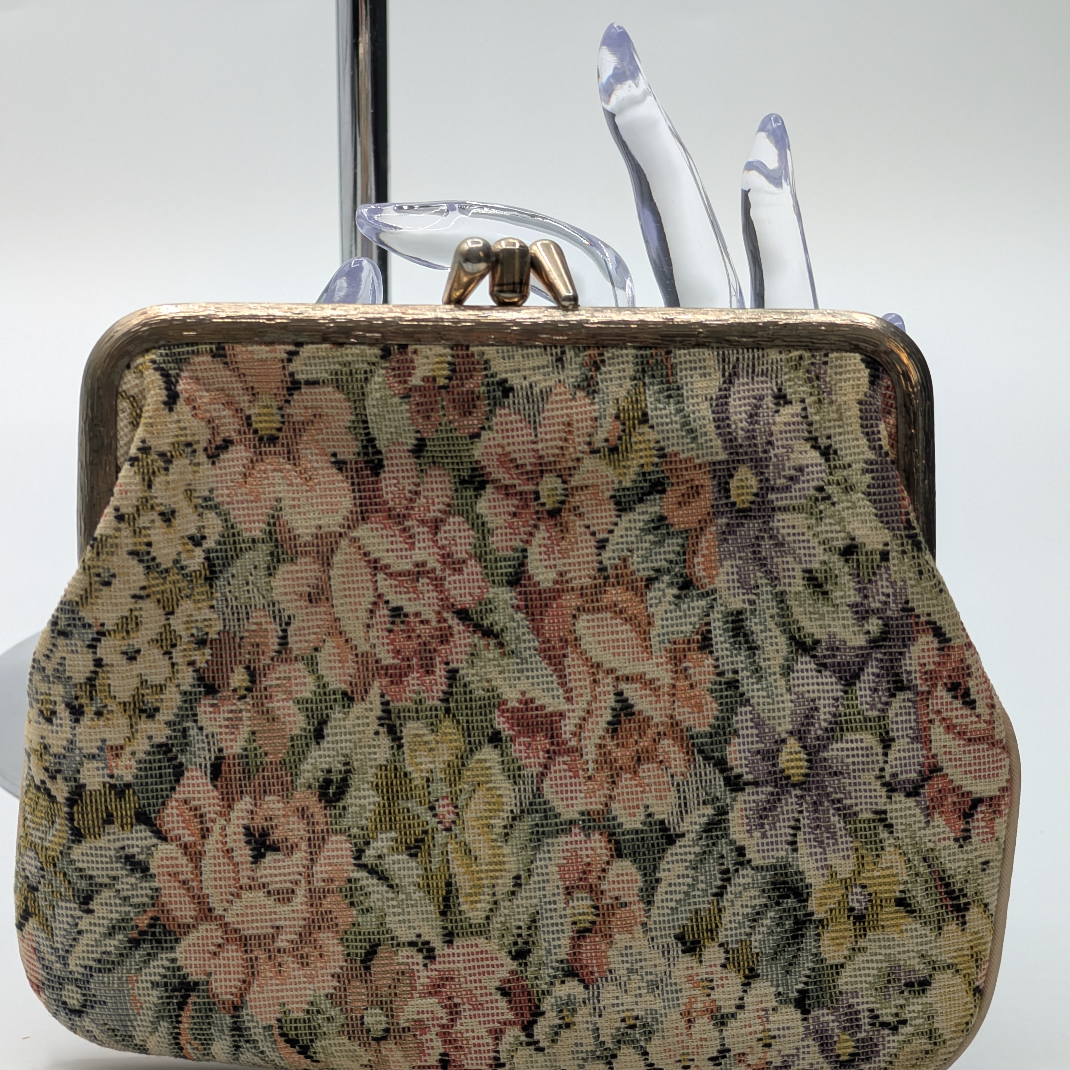 Floral Tapestry Clutch Vintage